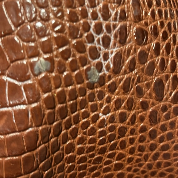 J McLaughlin Tassel Bag Brown Crocodile Leather Extra Large - Picture 11 of 16